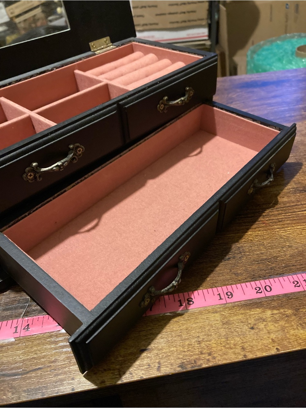 Black rectangular jewelry box - Picture 5 of 10